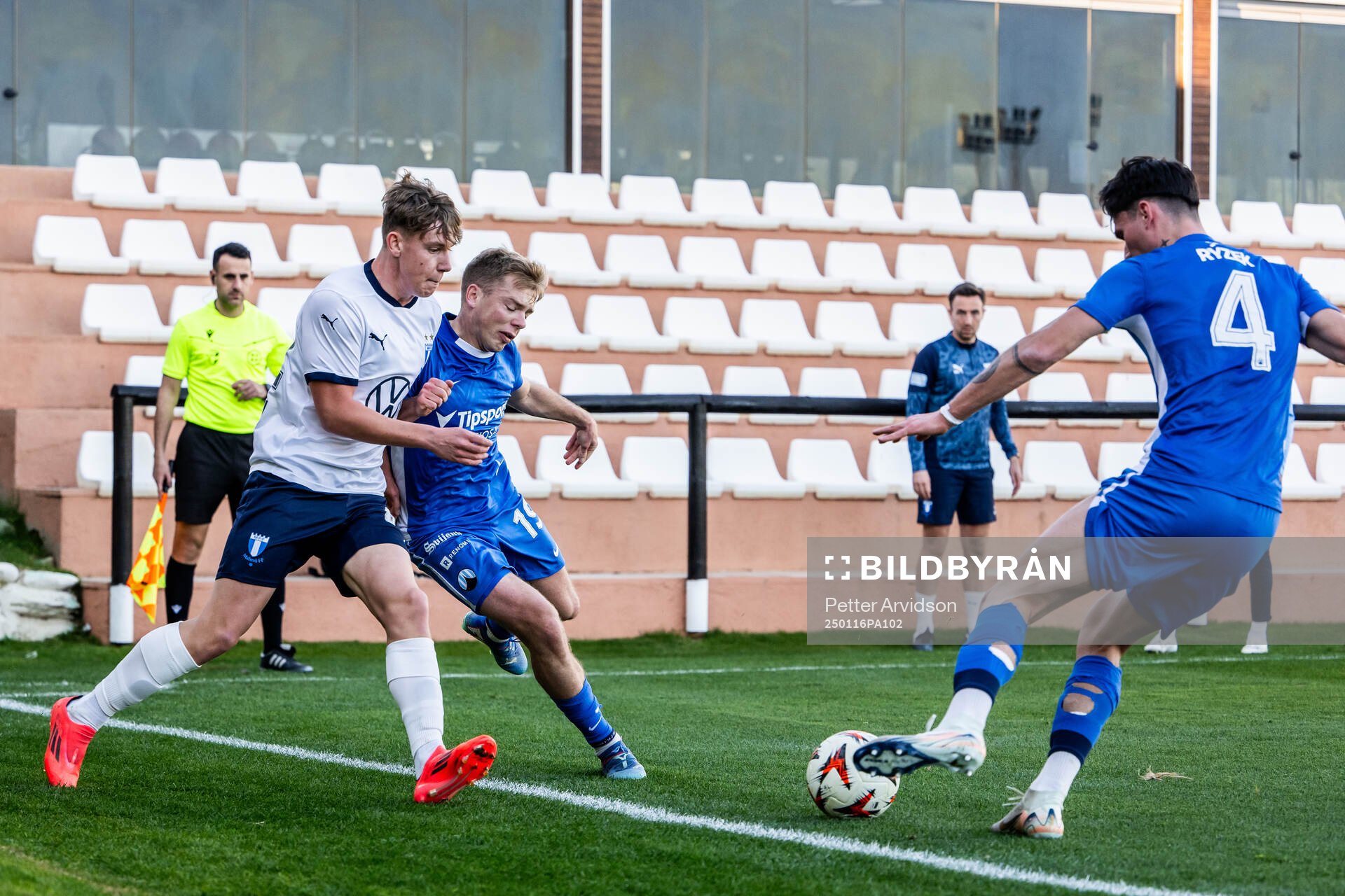 Viggo Jeppsson of Malmö FF and Michal Hlavaty of Slovan