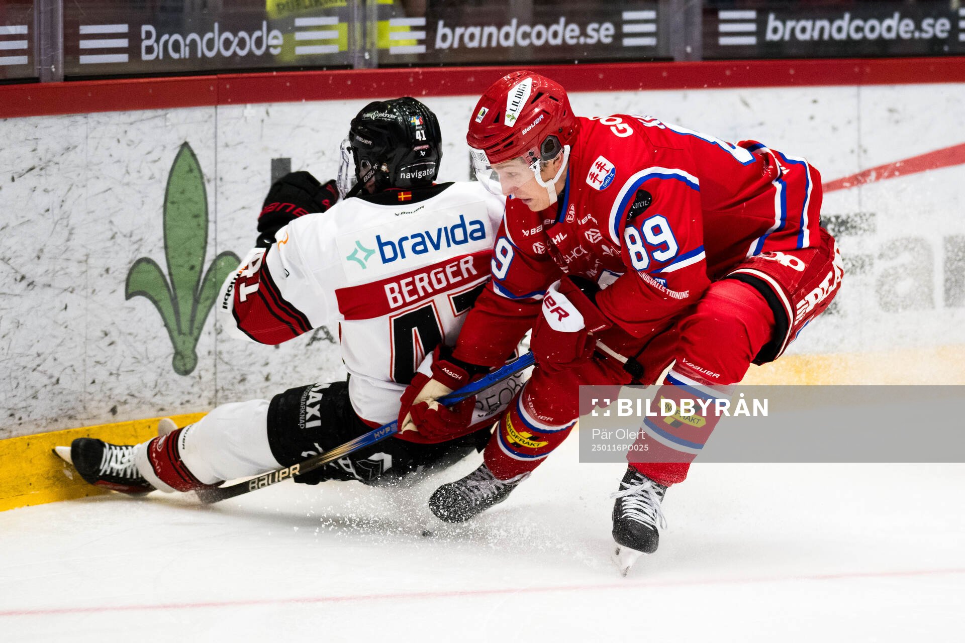 Malmö Redhawks Joseph Berger och Timrås Oliver Kapanen