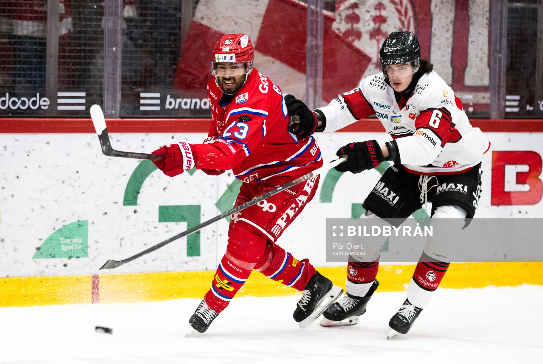 Timrås Jeremy Boyce-Rotevall och Malmö Redhawks Dominik