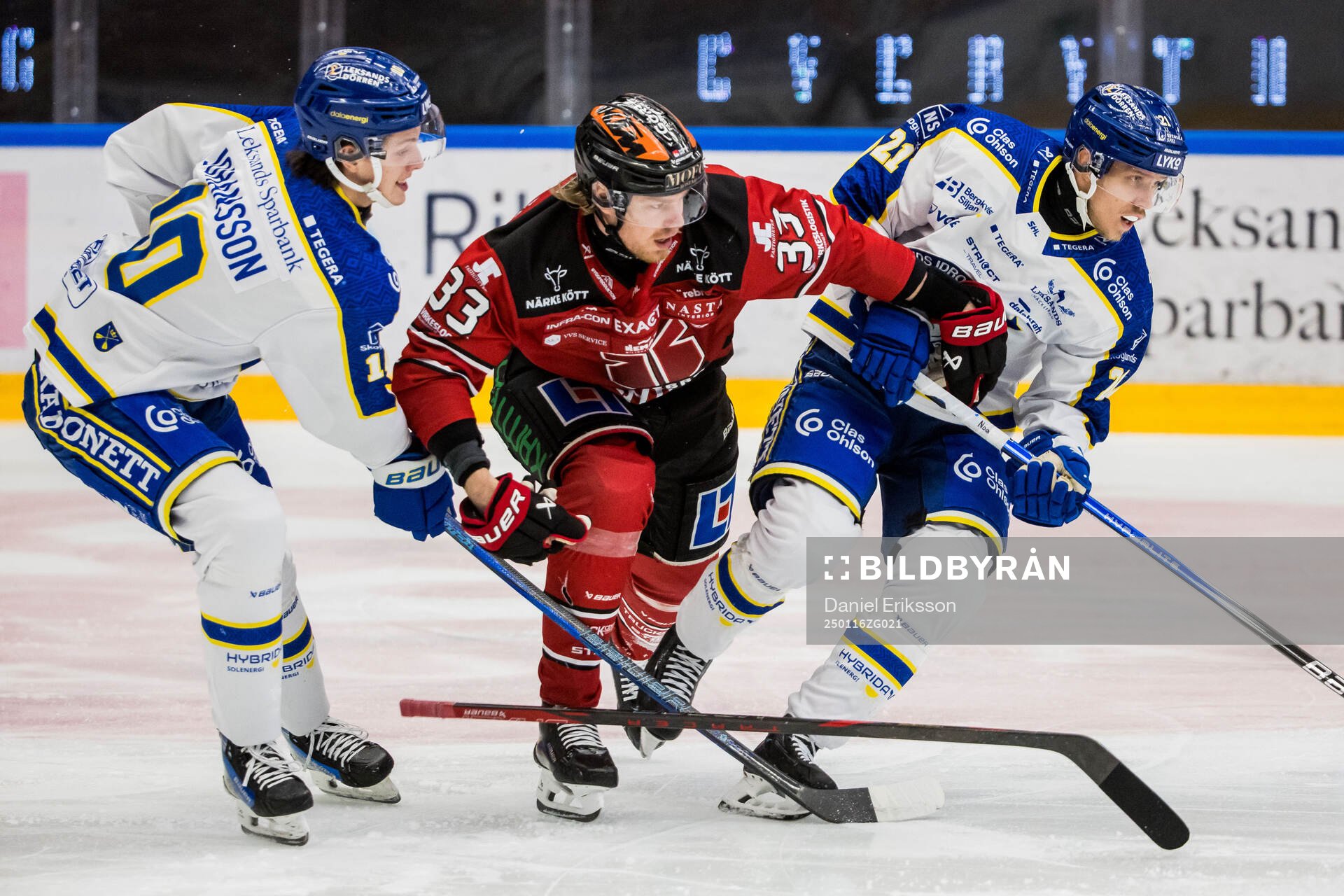 Leksands Anton Johansson och Joonas Lyytinen mot Örebros