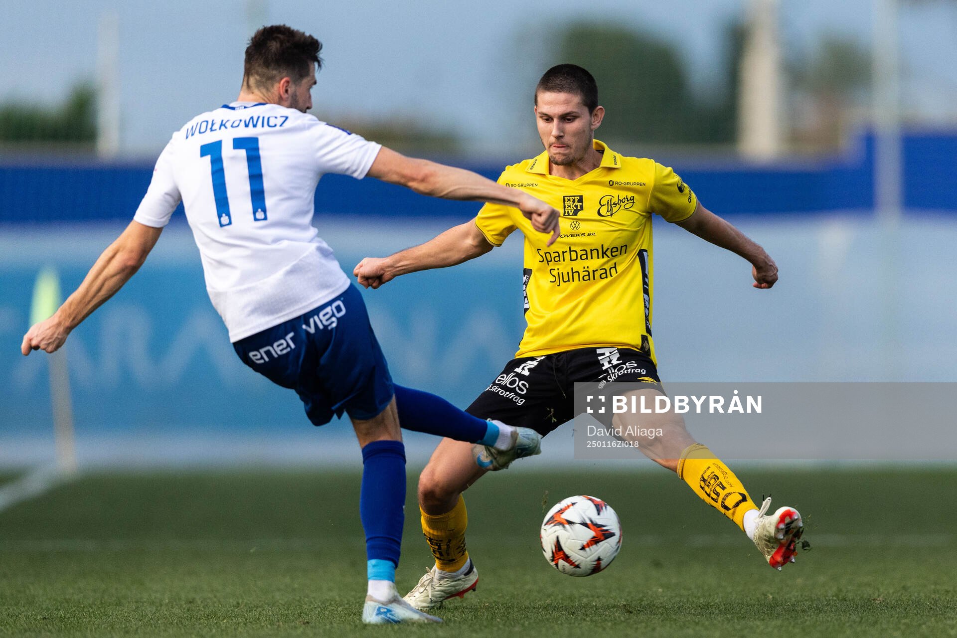Rasmus Wikström of Elfsborg during the friendly football match between Elfsborg and FKS Stal Mielec on January 16, 2025 in Pinatar. 