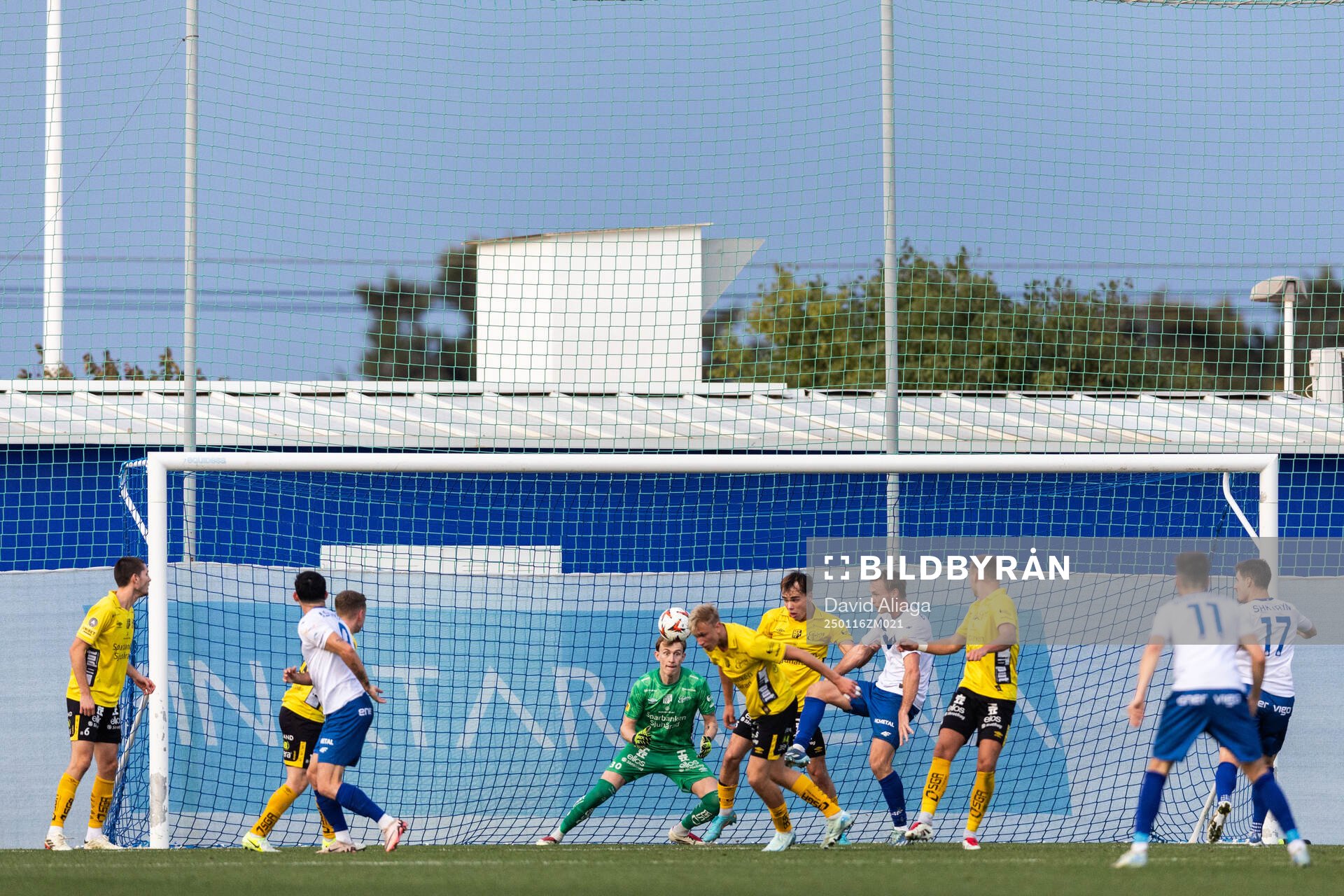 Goalkeeper Isak Pettersson of Elfsborg during the friendly football match between Elfsborg and FKS Stal Mielec on January 16, 2025 in Pinatar.
