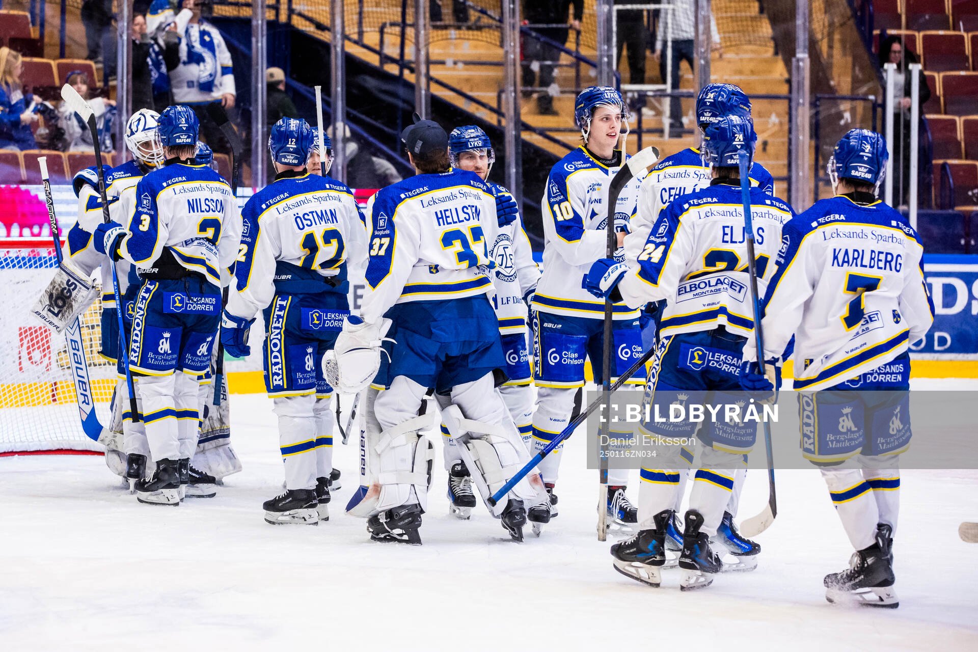 Leksands spelarna jublar