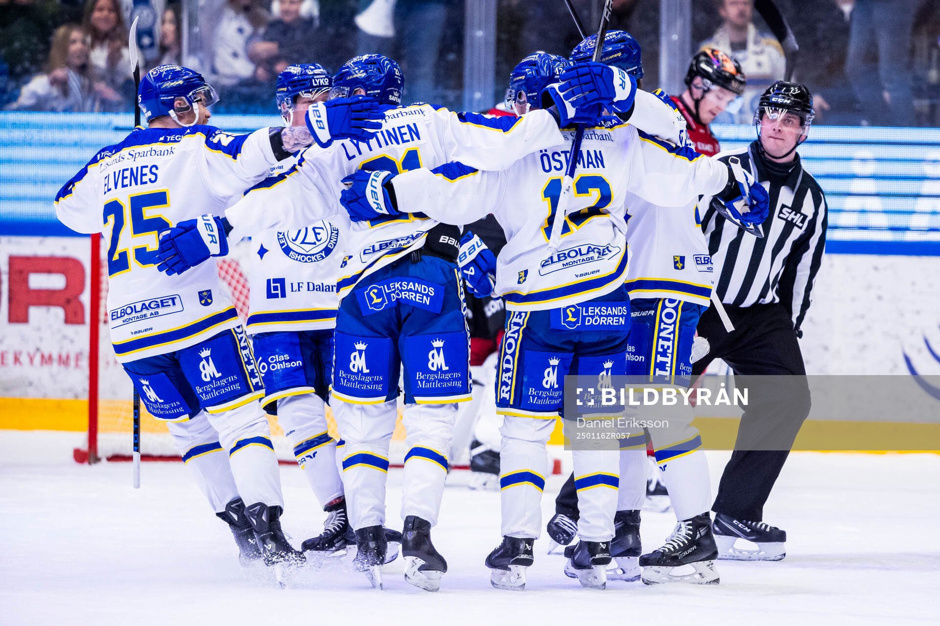 Leksands spelarna jublar