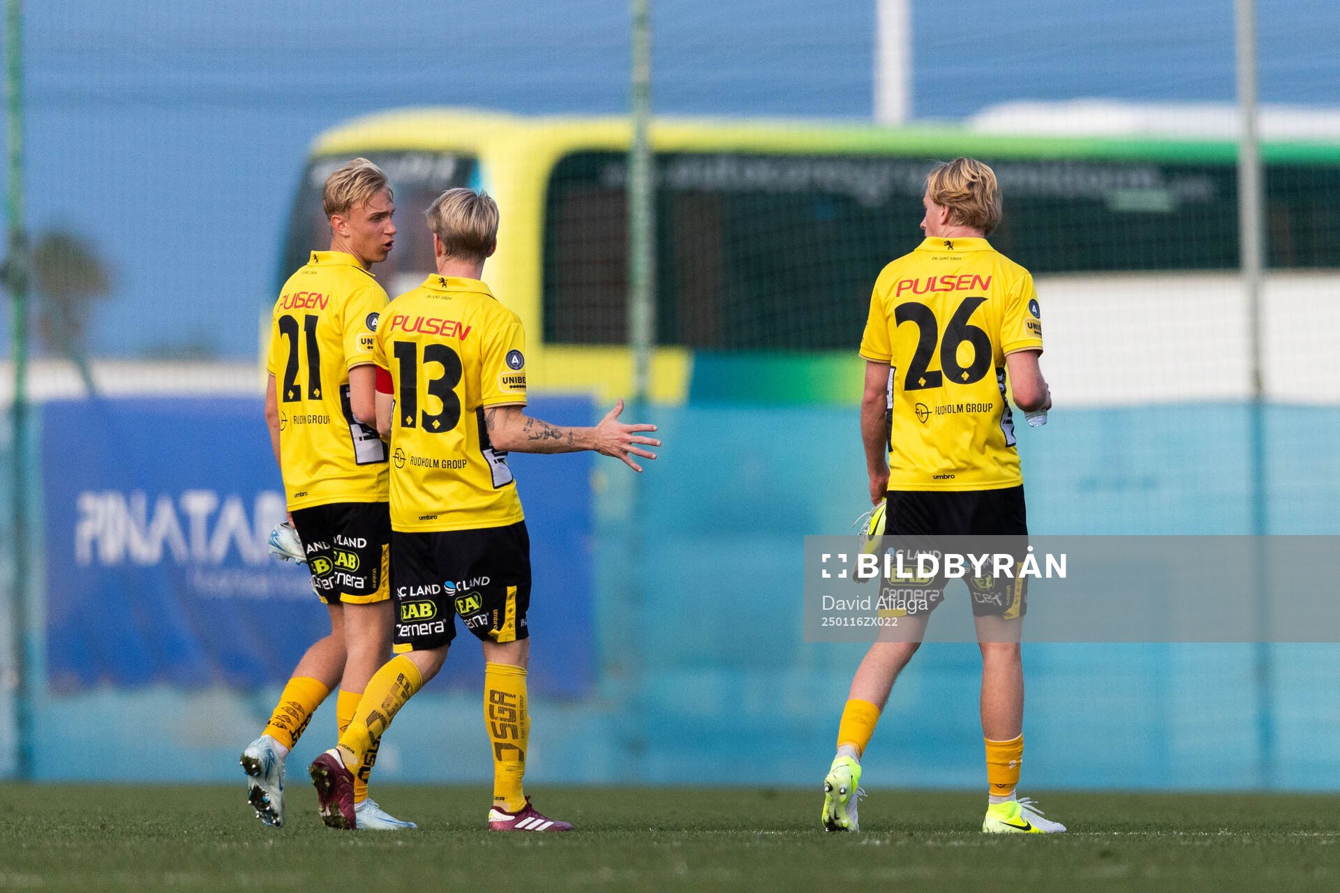 Leo Östman, Johan Larsson and Ludvig Richtnér of Elfsborg