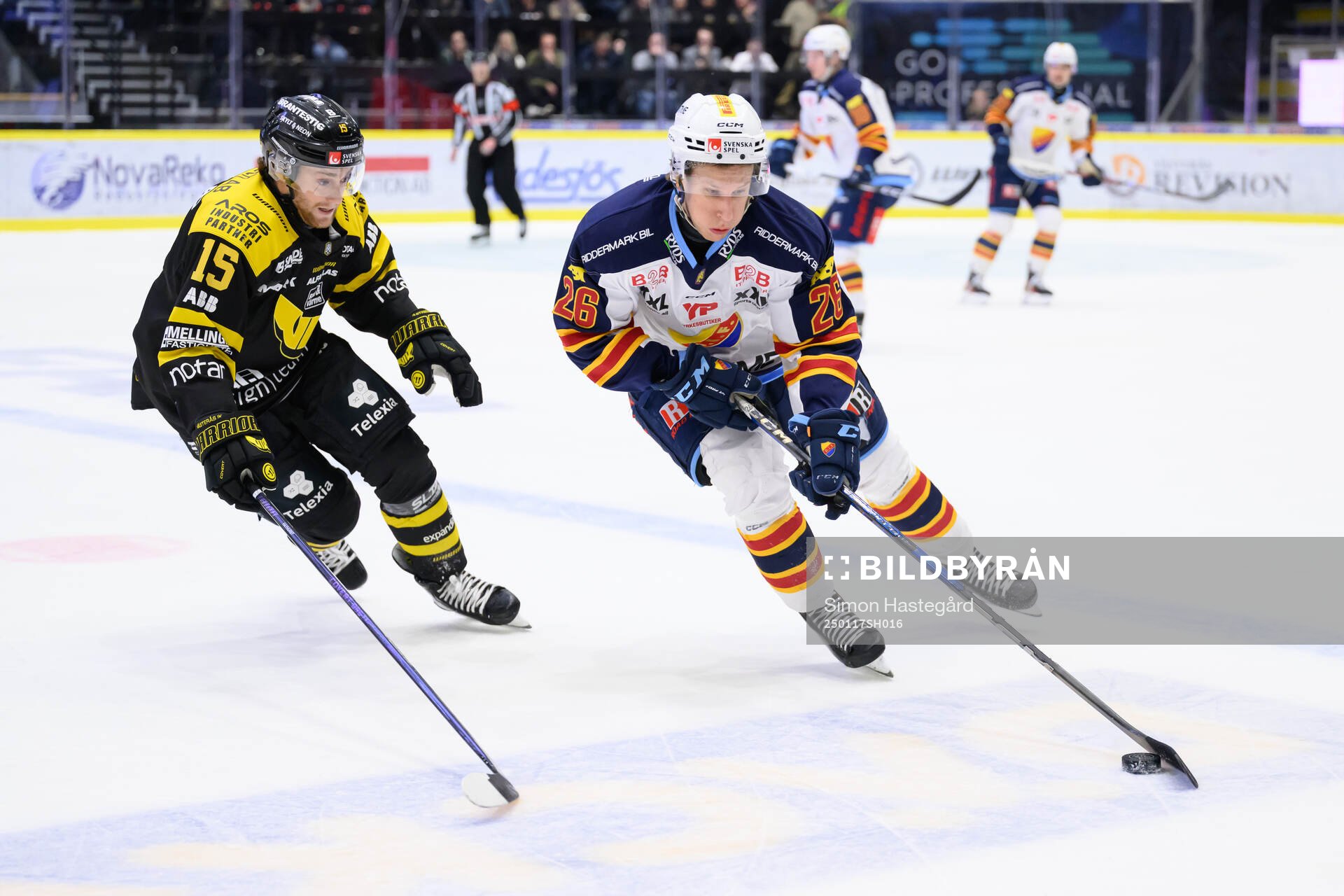 Västerås Jacob Hayhurst och Djurgårdens Fredric Weigel