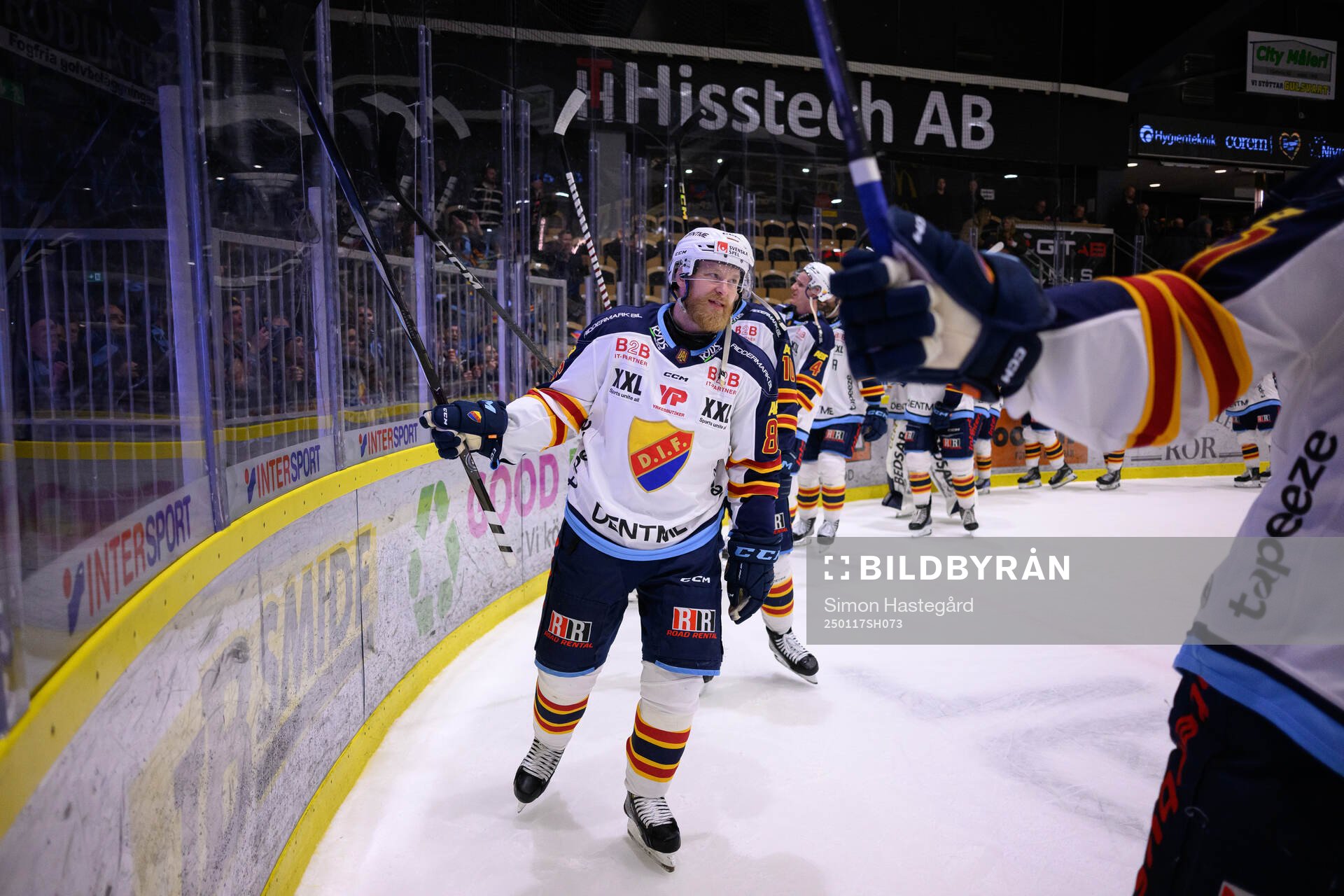 Djurgårdens Linus Klasen jublar