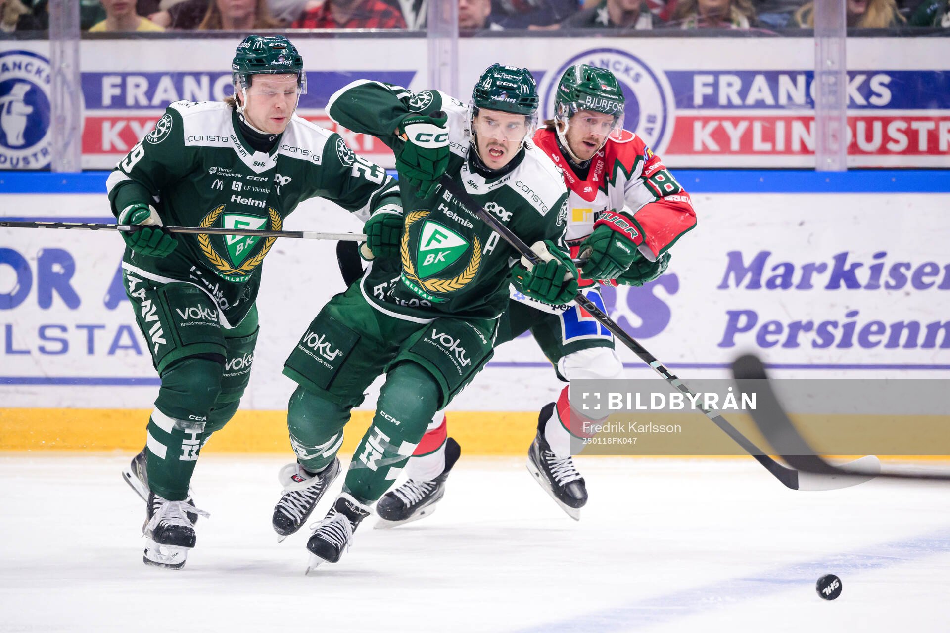 Färjestads Oskar Steen och Joakim Nygård