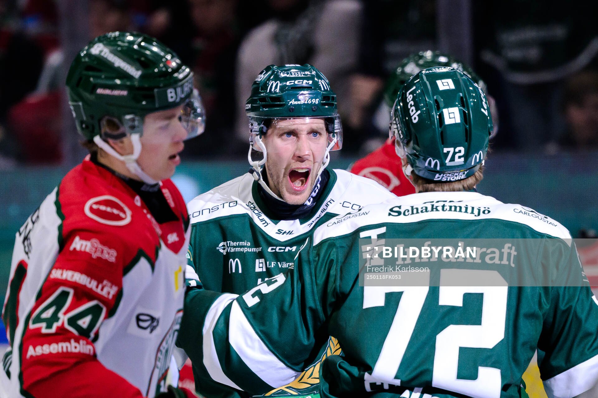 Färjestads Per Åslund jublar