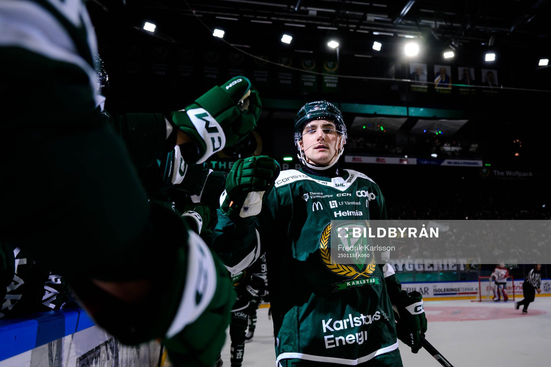 Färjestads Joel Nyström jublar