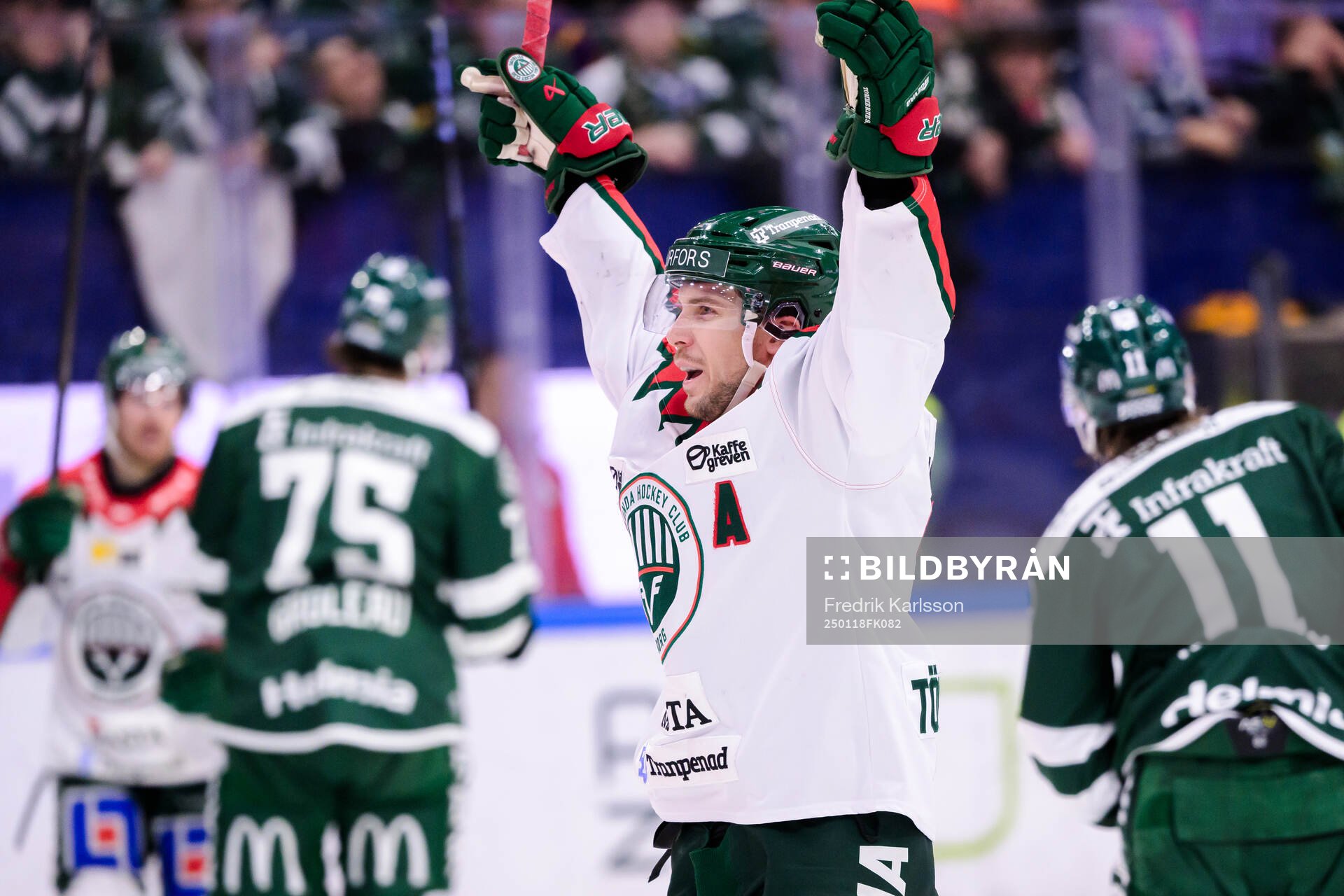 Frölundas Henrik Tömmernes jublar