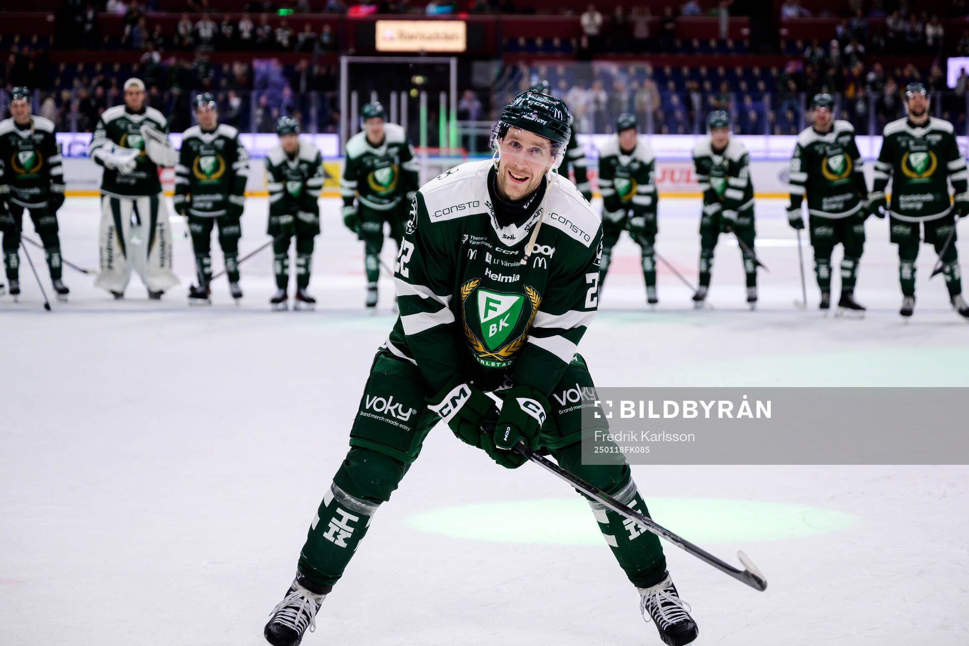 Färjestads Per Åslund jublar