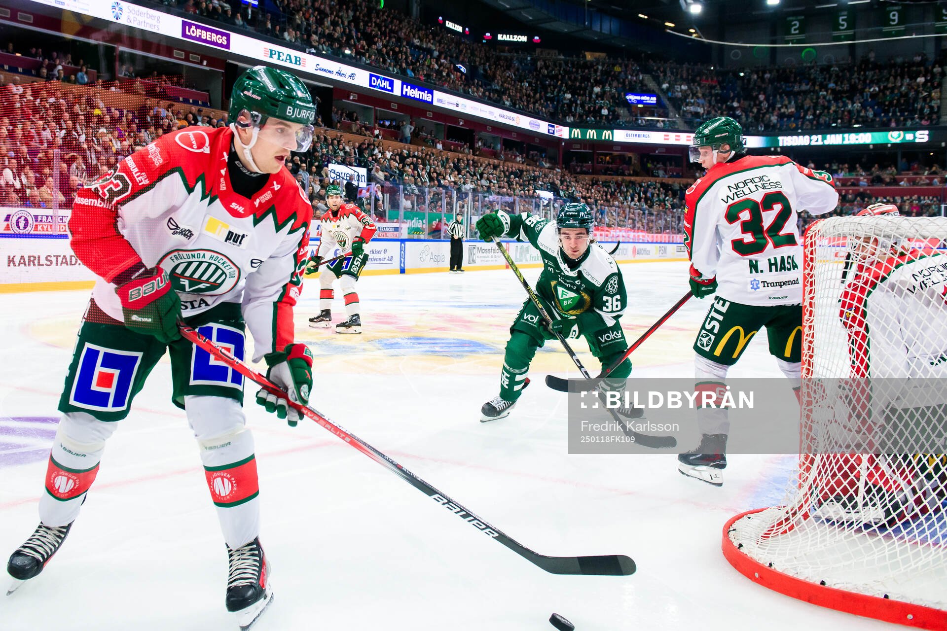Frölundas Linus Högberg och Noah Hasa