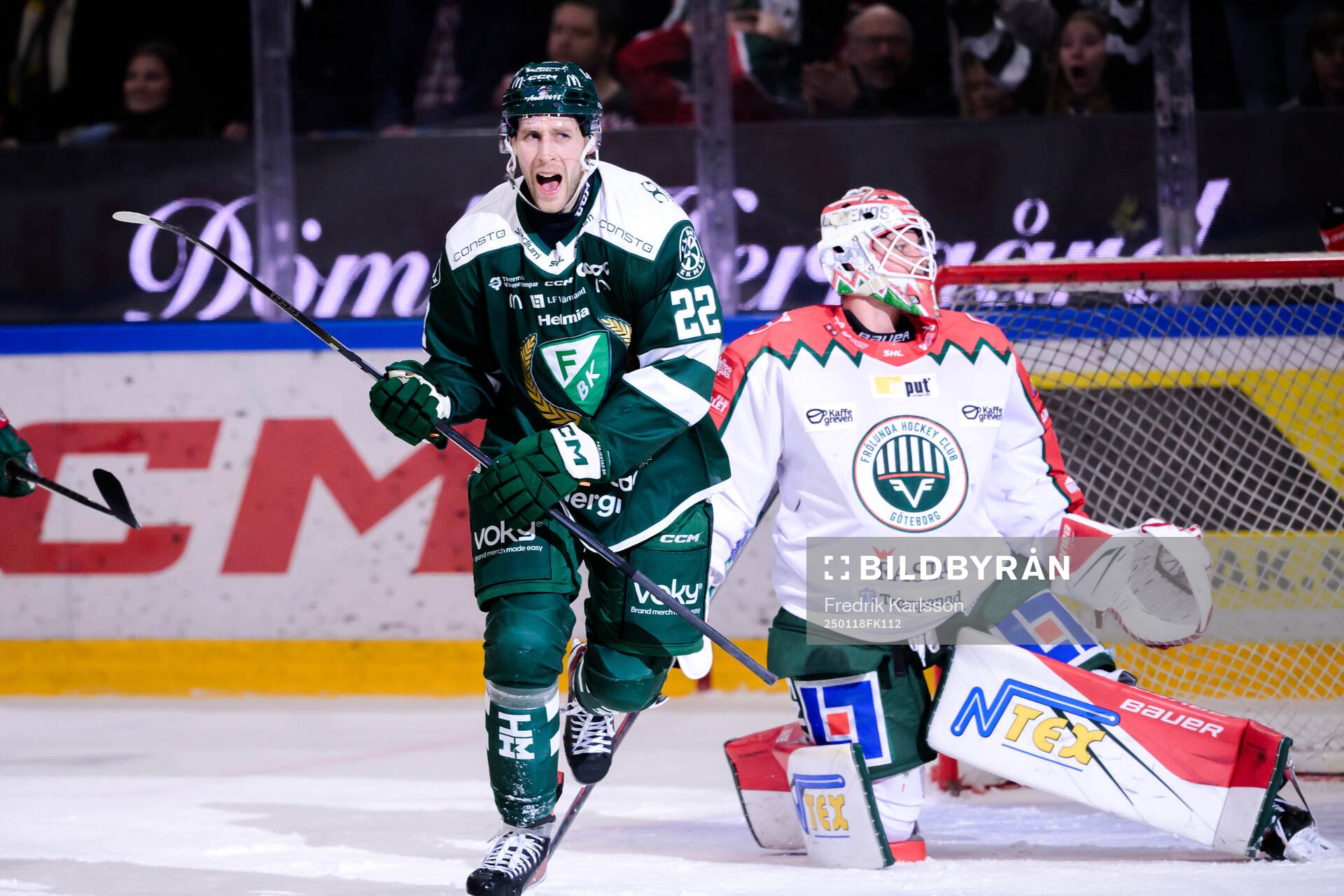 Färjestads Per Åslund jublar