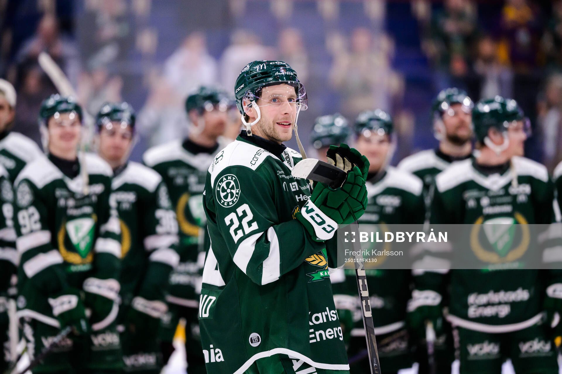 Färjestads Per Åslund jublar