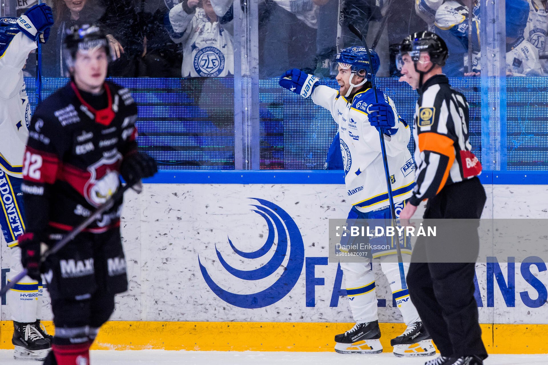 Leksands Oskar Lang jublar