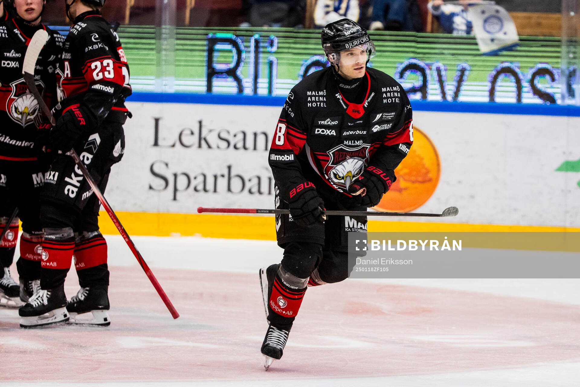 Malmö Redhawks Johan Olofsson jublar