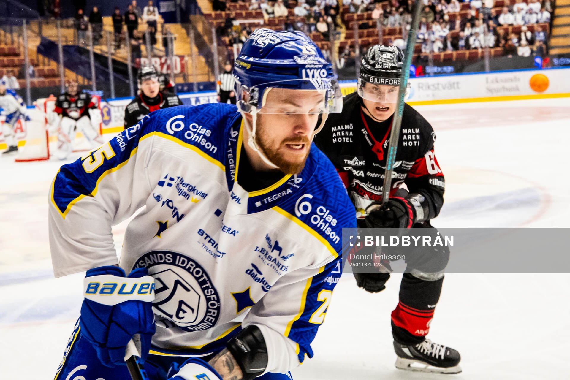 Leksands Lucas Elvenes och Malmö Redhawks Fredrik