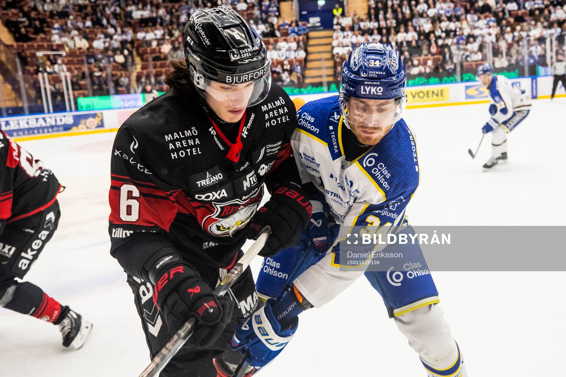 Malmö Redhawks Dominik Badinka och Leksands Peter Cehlarik