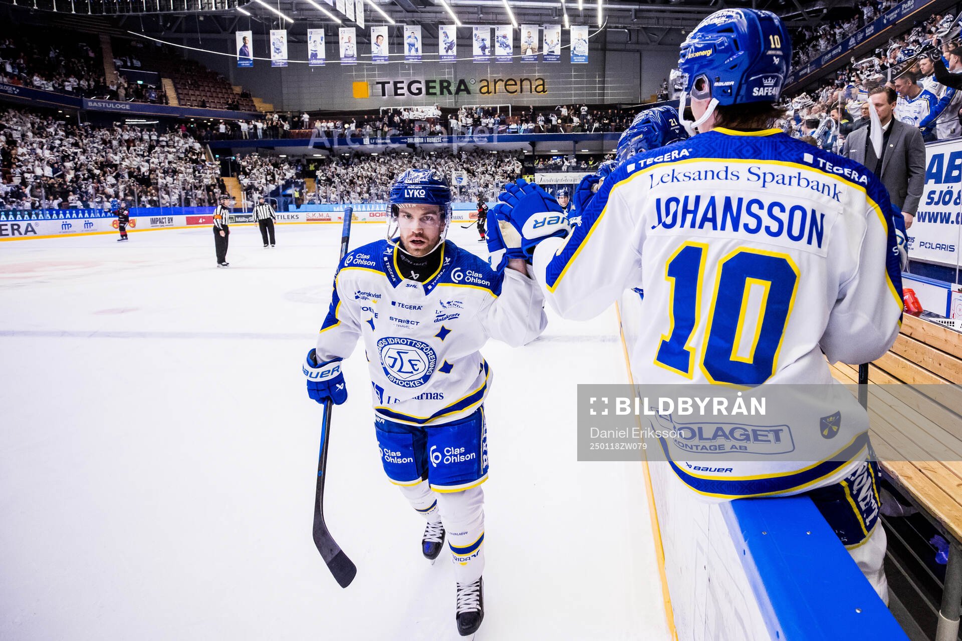Leksands Oskar Lang jublar