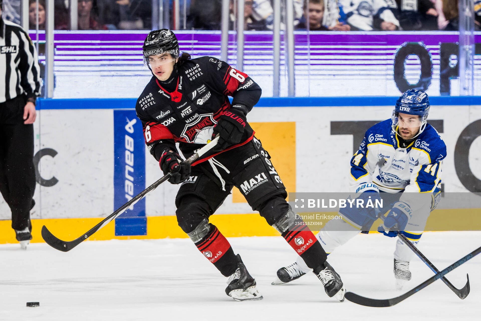 Malmö Redhawks Dominik Badinka och Leksands Oskar Lang
