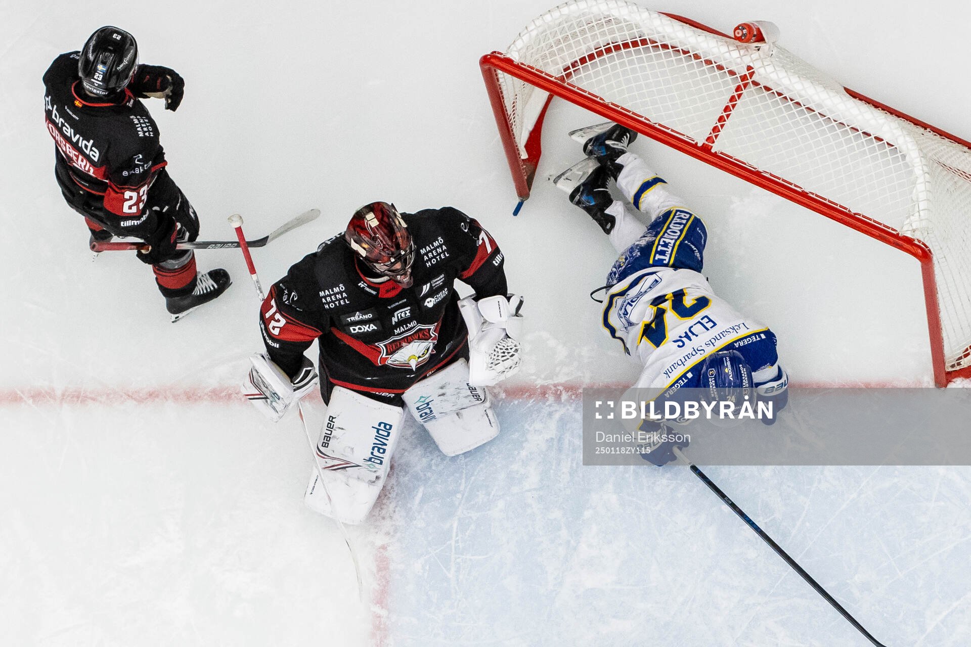 Malmö Redhawks målvakt Daniel Marmenlind och Leksands