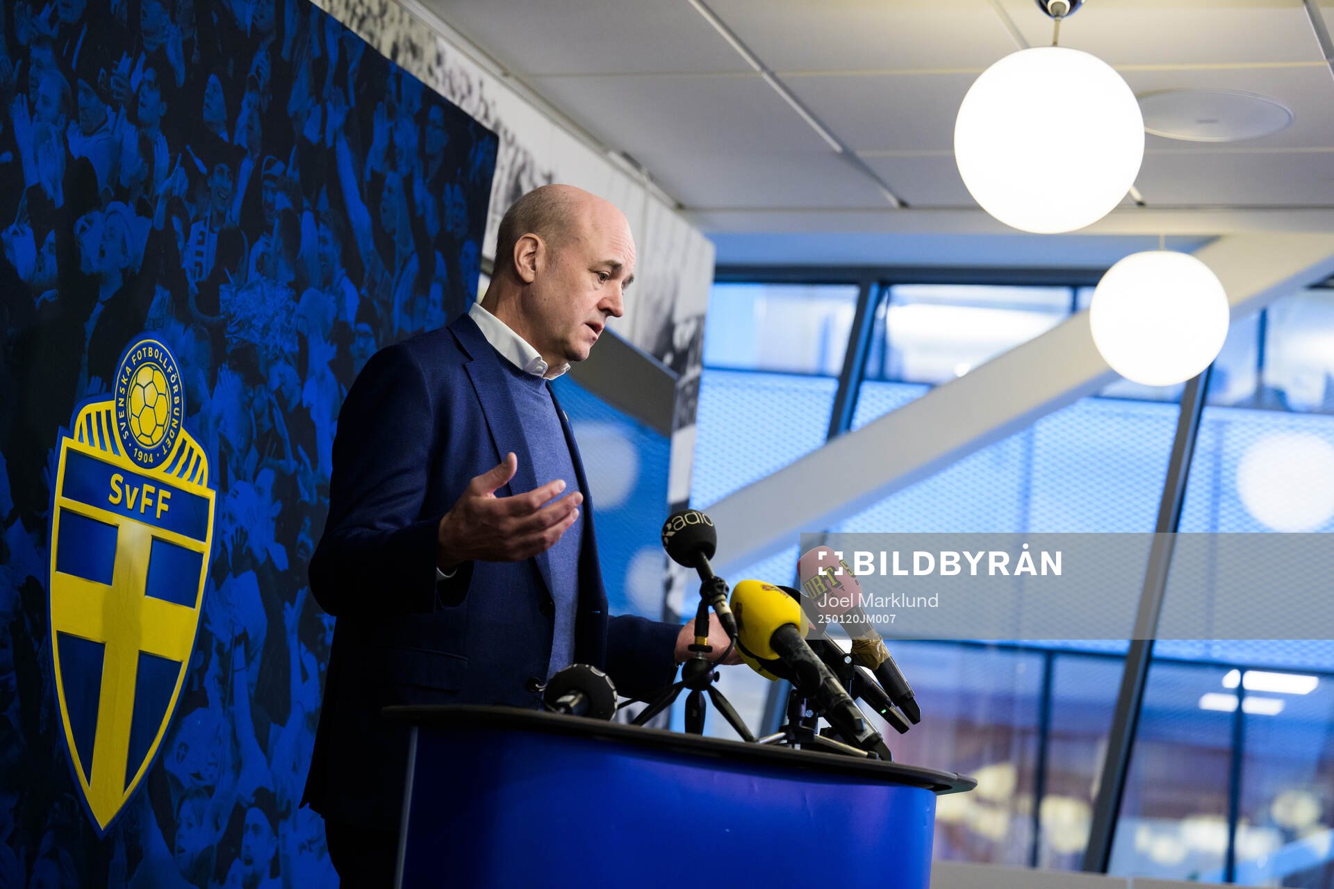 Fredrik Reinfeldt, president of the Swedish Football