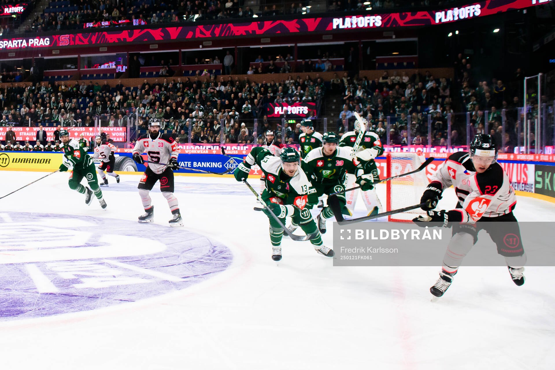 Joel Kellman of Färjestad  and Pavel Kousal of Sparta