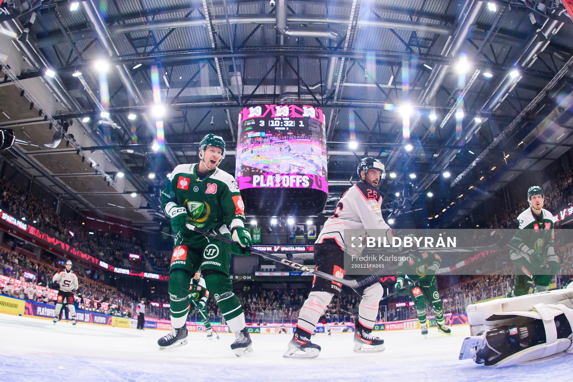 Adam Ollas Mattsson of Färjestad  and Michal Repik of