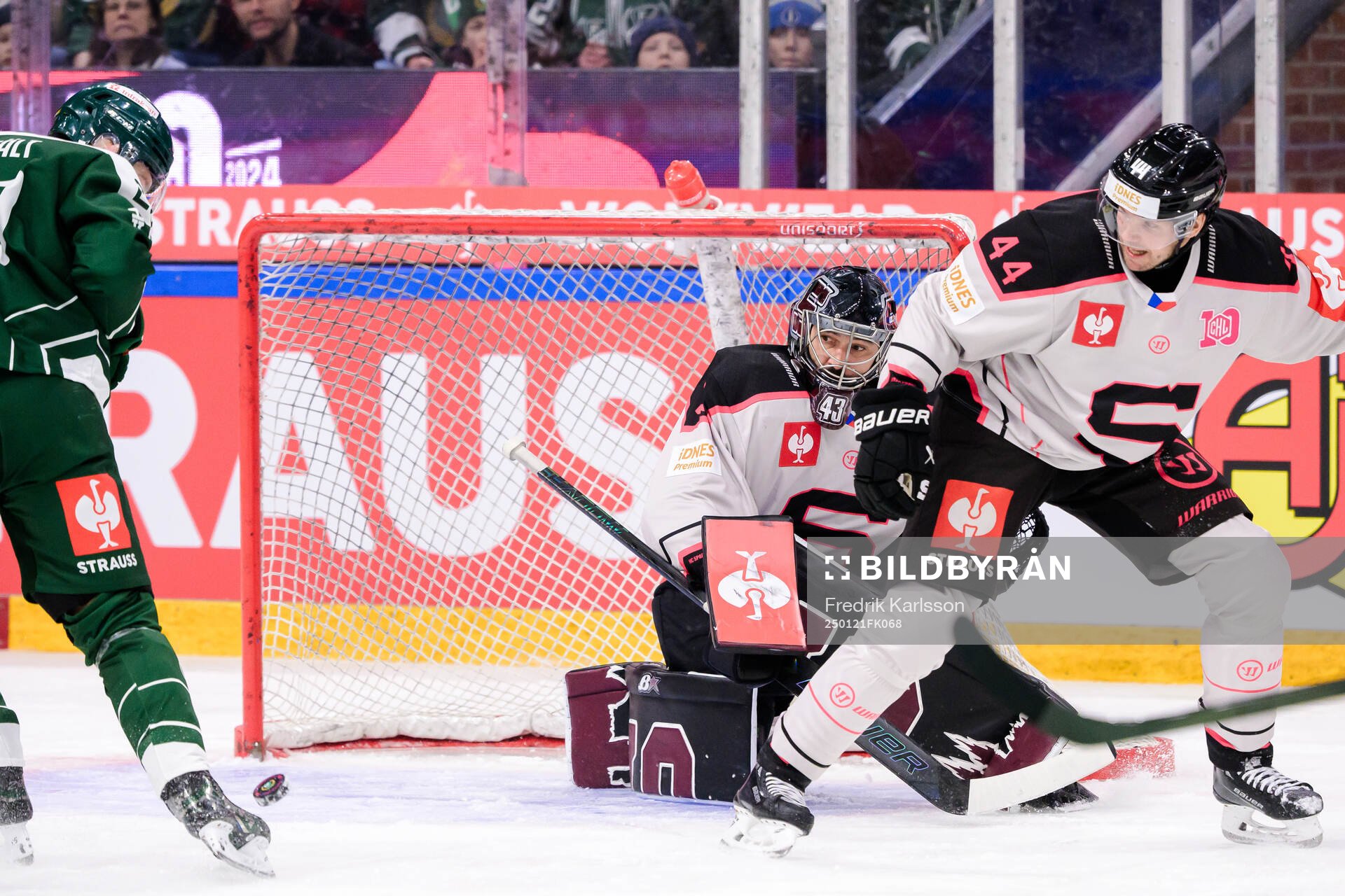goaltender Jakub Kovar of Sparta Prague and Valtteri