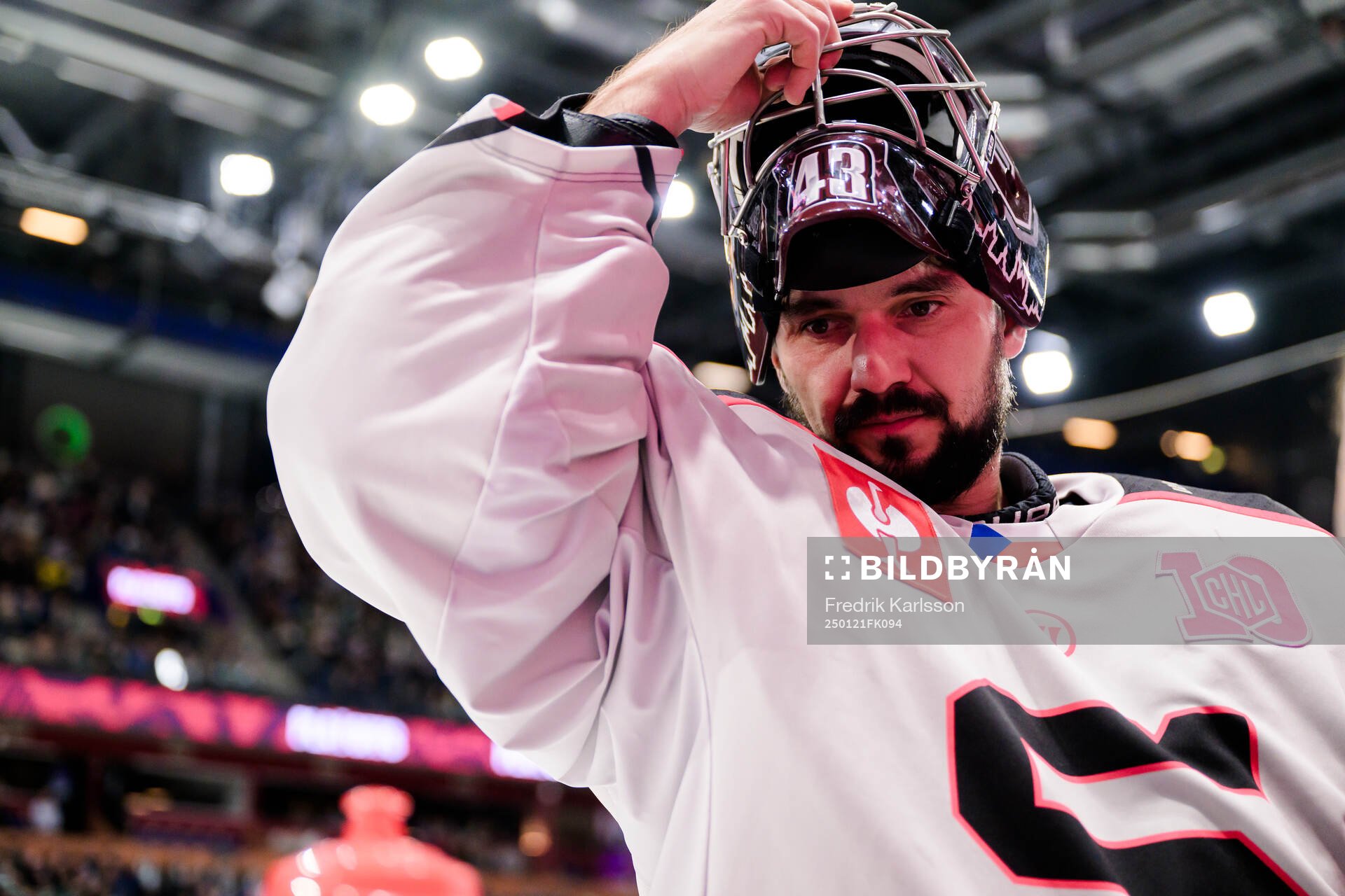 goaltender Jakub Kovar of Sparta Prague