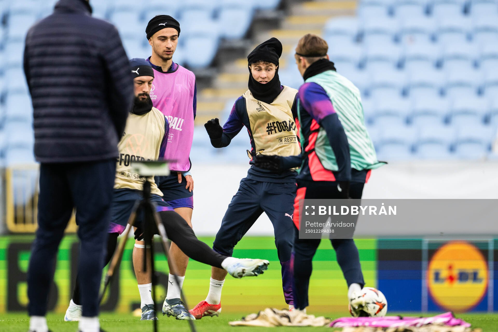 Sead Haksabanovic, Elison Makolli and Hugo Bolin of Malmö