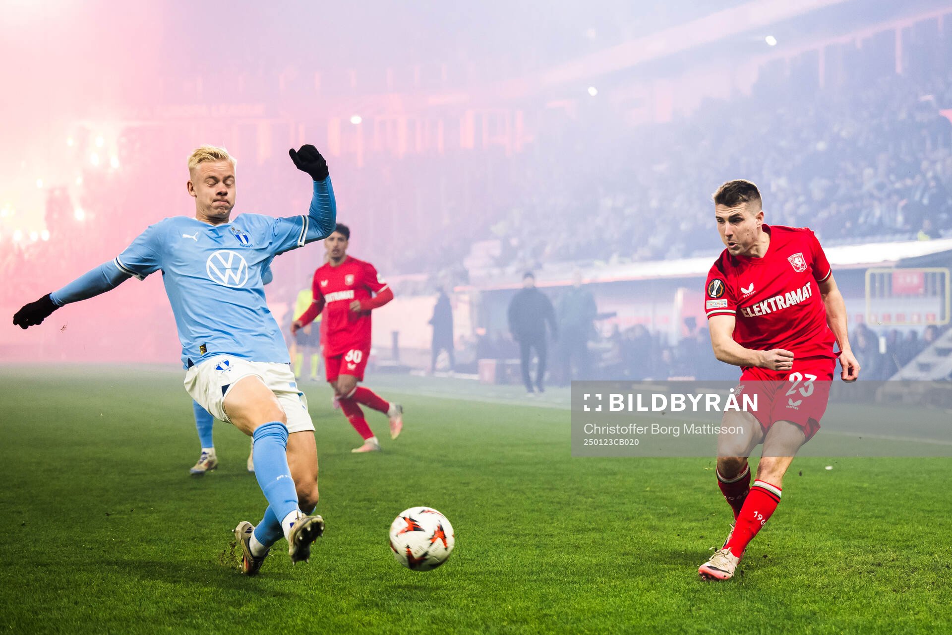 Otto Rosengren of Malmö FF and of Twente Michal Sadilek