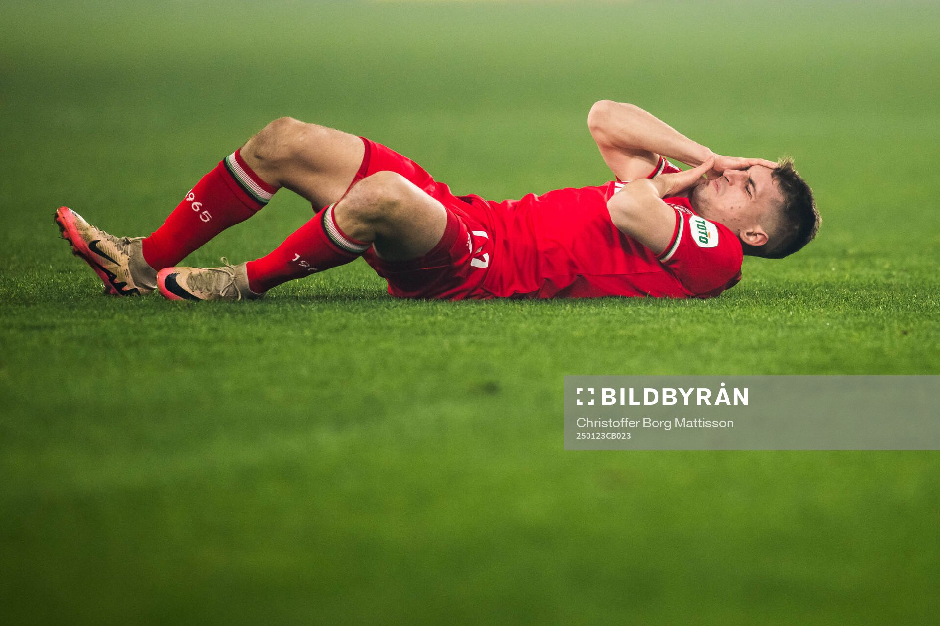 Michal Sadilek of Twente in pain nduring the UEFA Europa