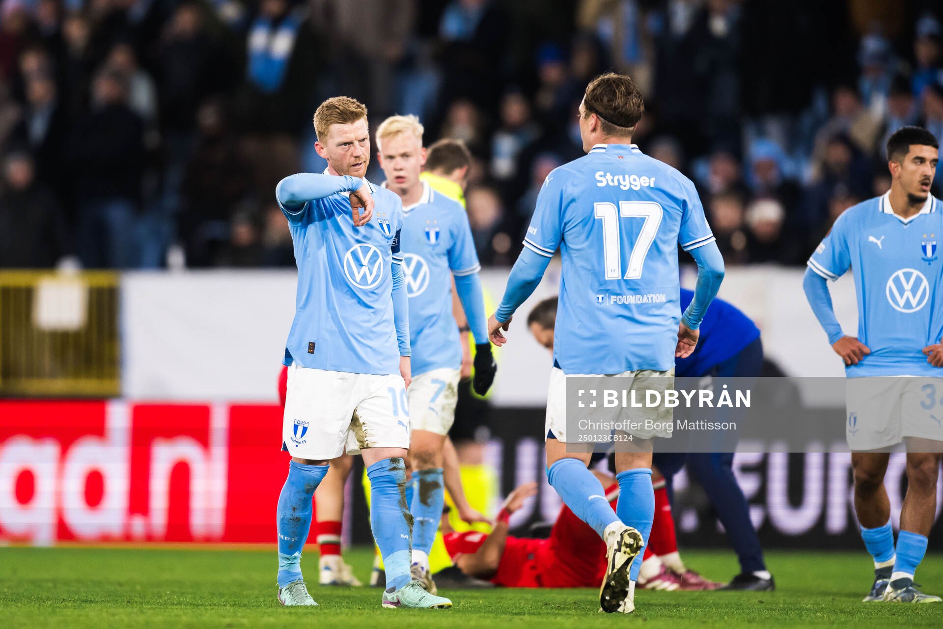 Anders Christiansen of Malmö FF looks dejected