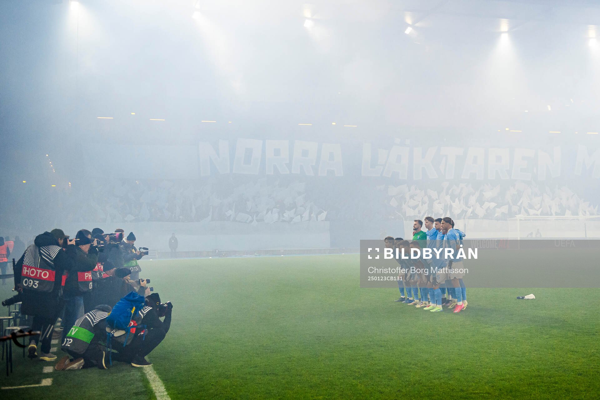The starting eleven of Malmö FF pose for a team photo