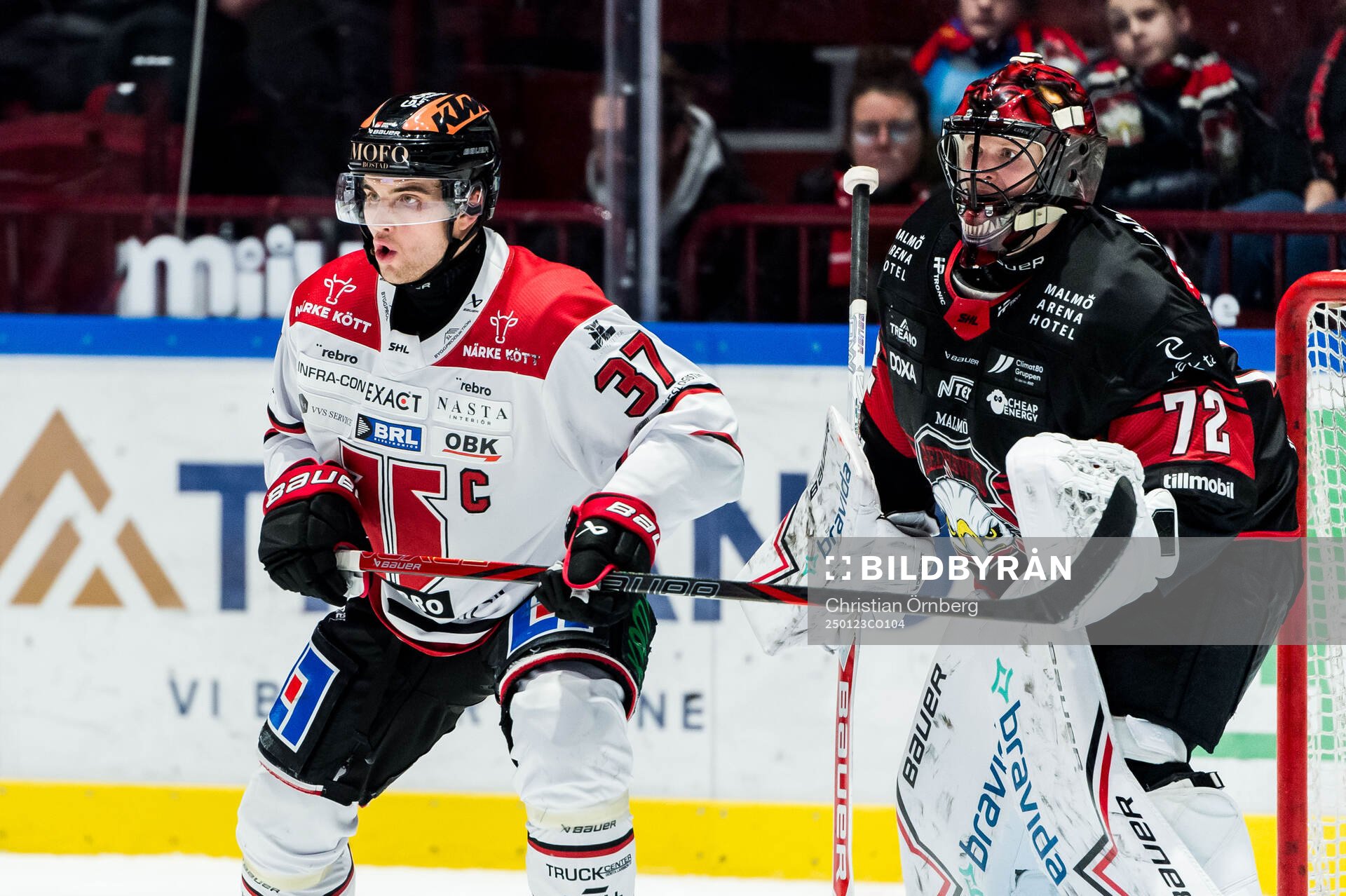 Örebros Glenn Gustafsson och Malmö Redhawks målvakt