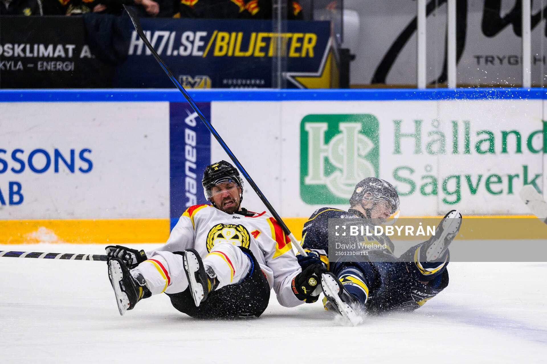 Brynäs Anton Rödin och HV71s Henrik Borgström