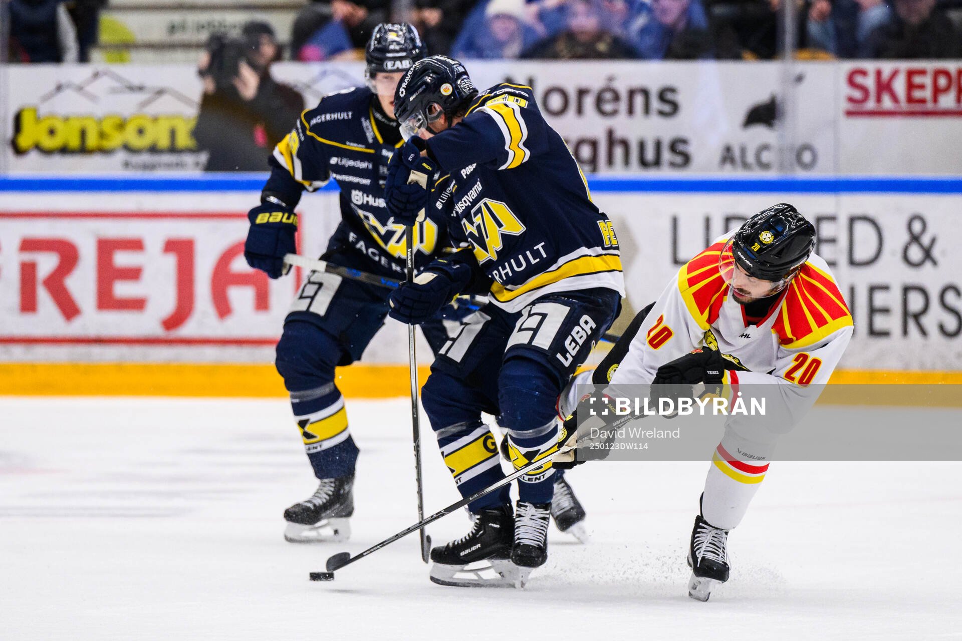 HV71s Andre Petersson och Brynäs Tyler Vesel