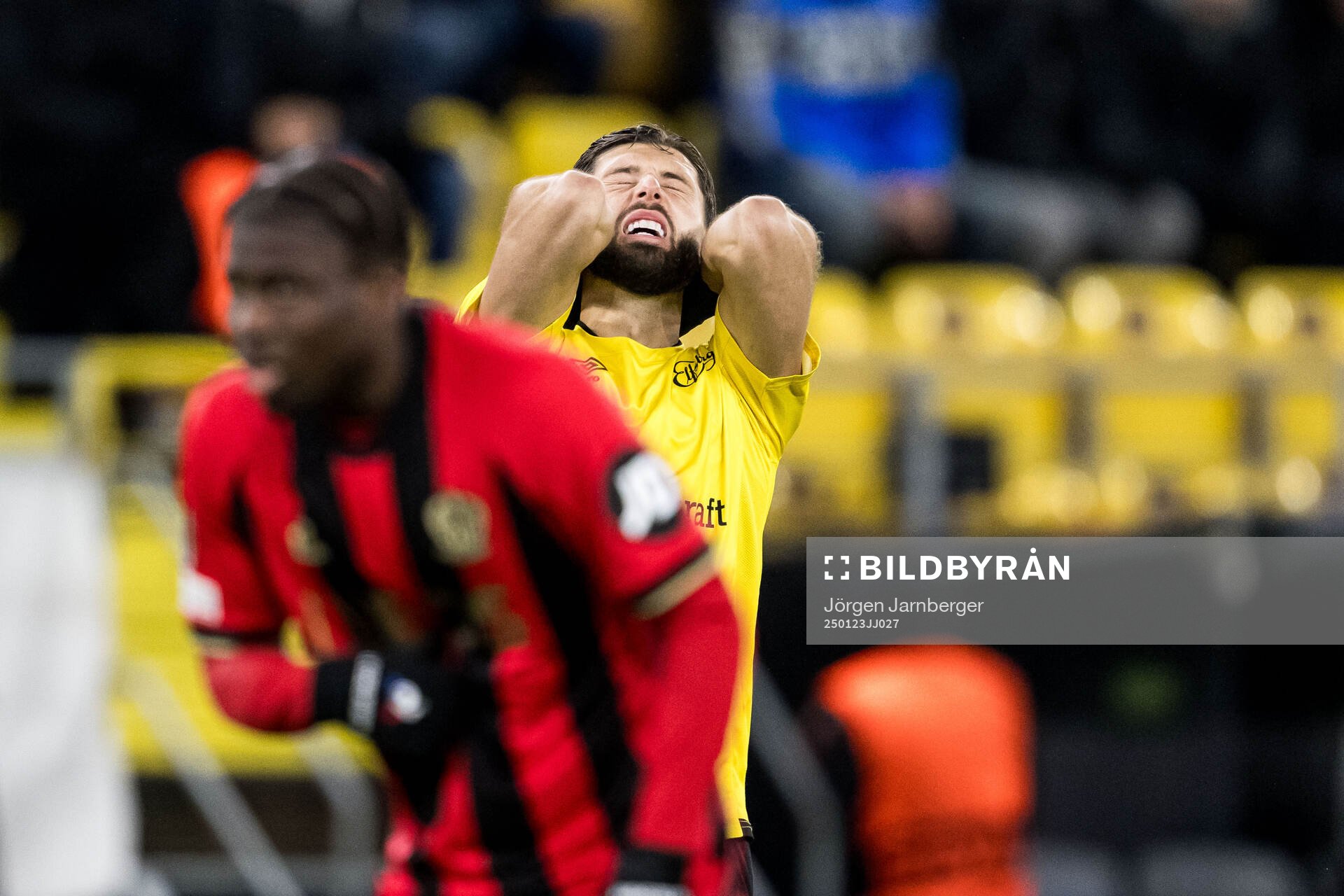 Arber Zeneli of Elfsborg looks dejected