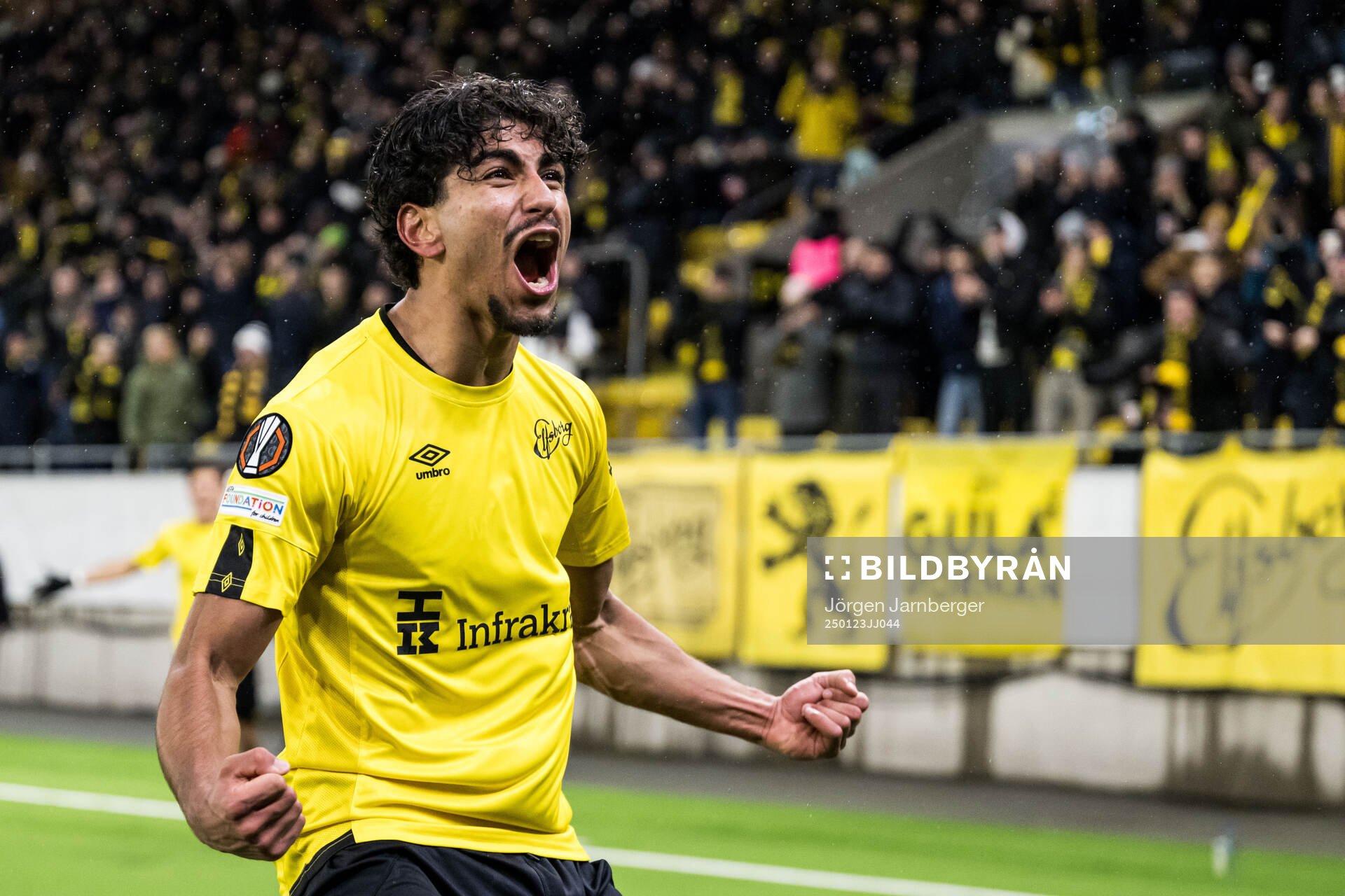 Ahmed Qasem of Elfsborg celebrates
