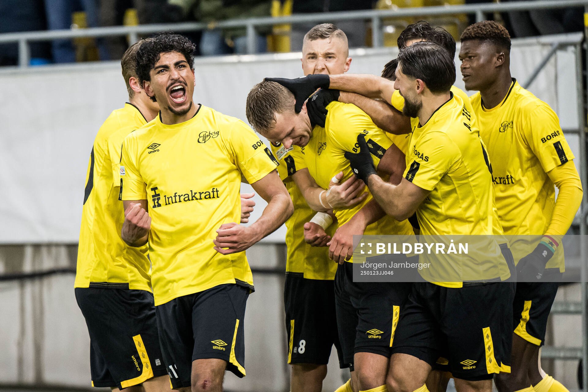 Ahmed Qasem and Gustav Henriksson of Elfsborg celebrate