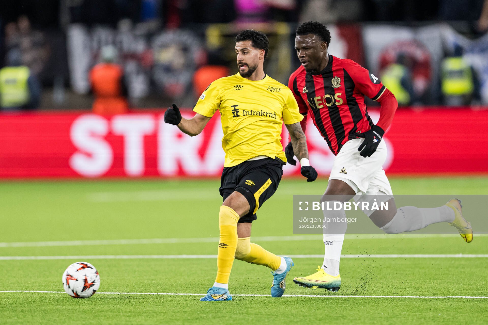 Rami Kaib of Elfsborg and Youssouf Ndayishimiye of Nice