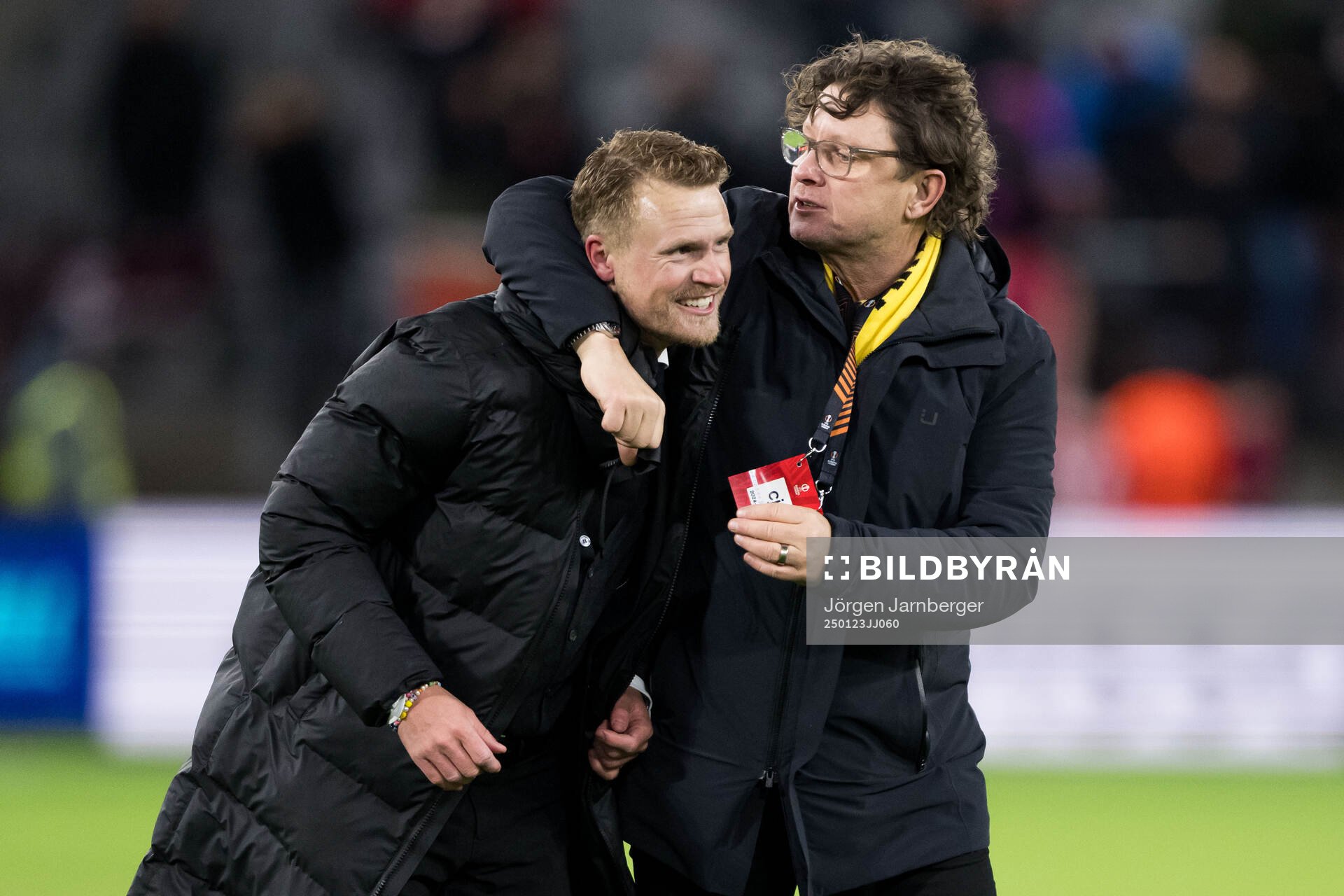 Head coach Oscar Hiljemark and club manager Stefan