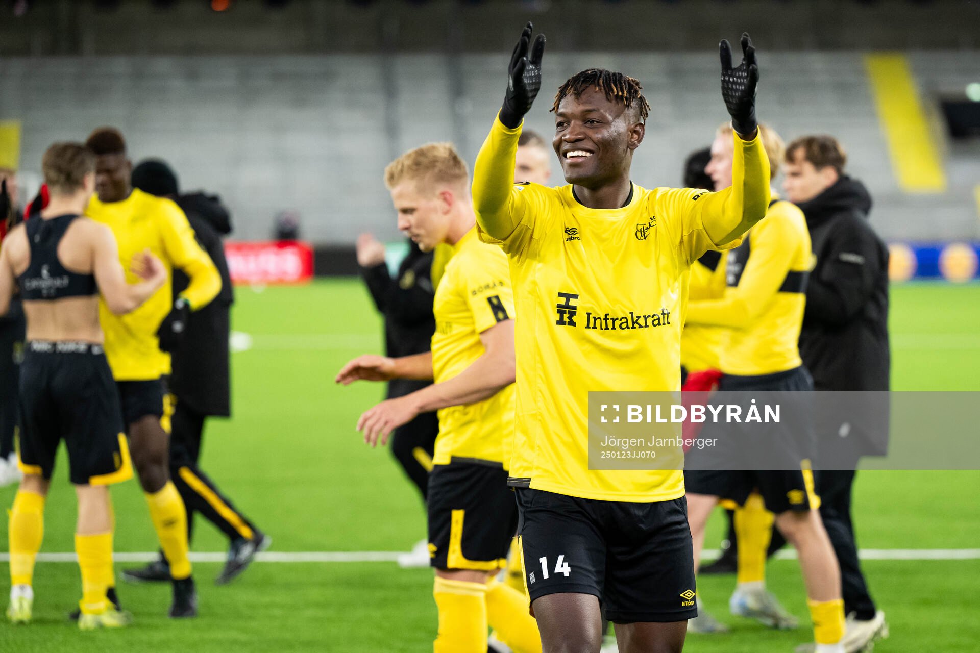 Jalal Abdullai of Elfsborg celebrates