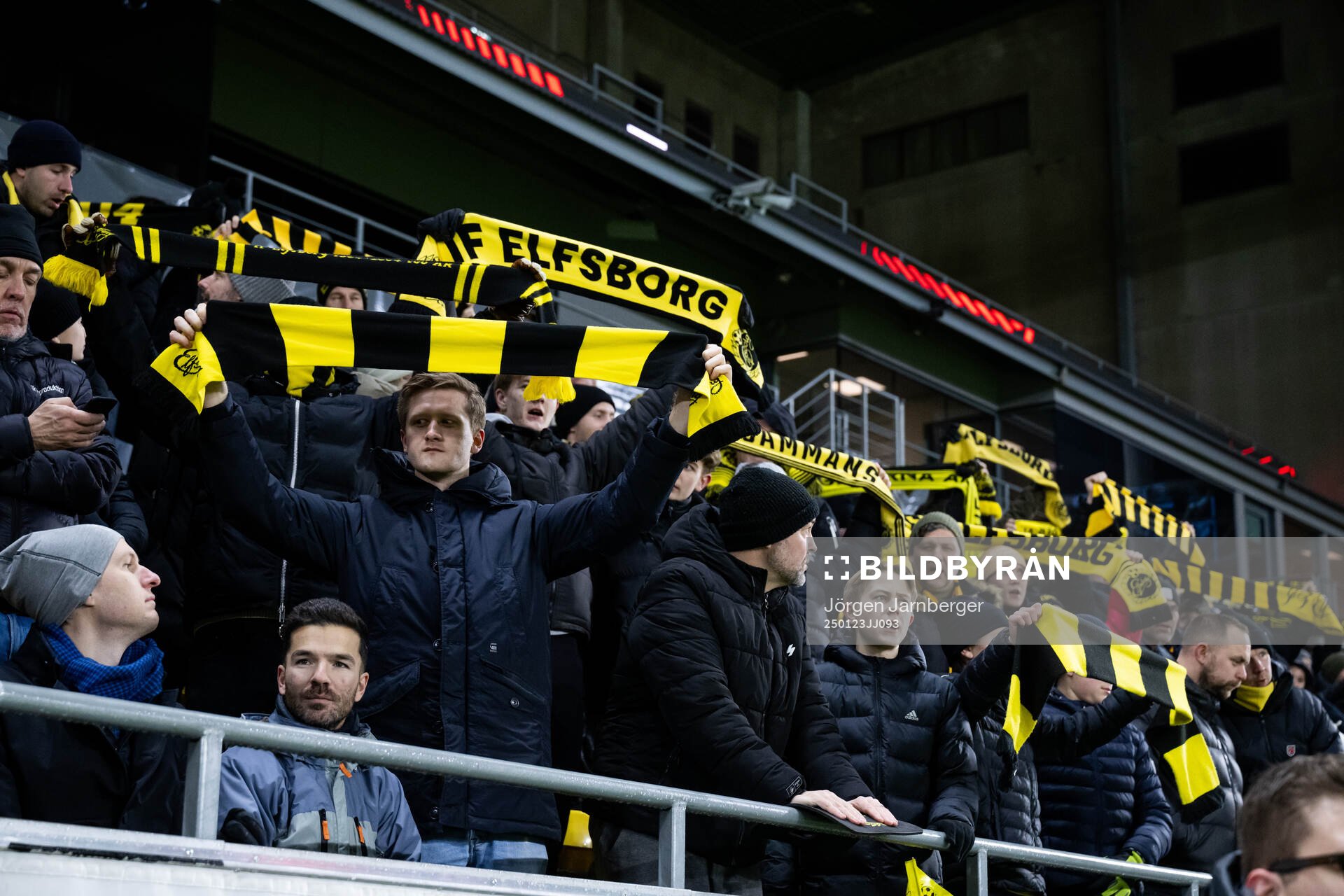 Spectators in the stands