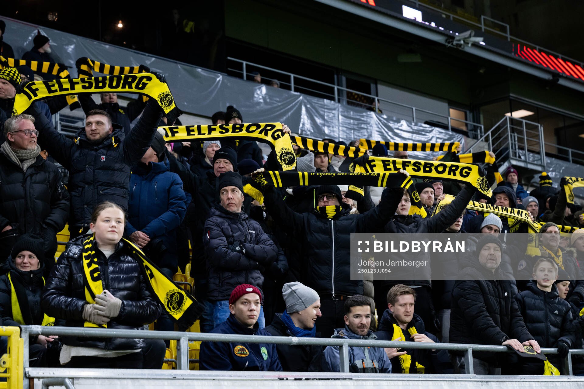 Spectators in the stands