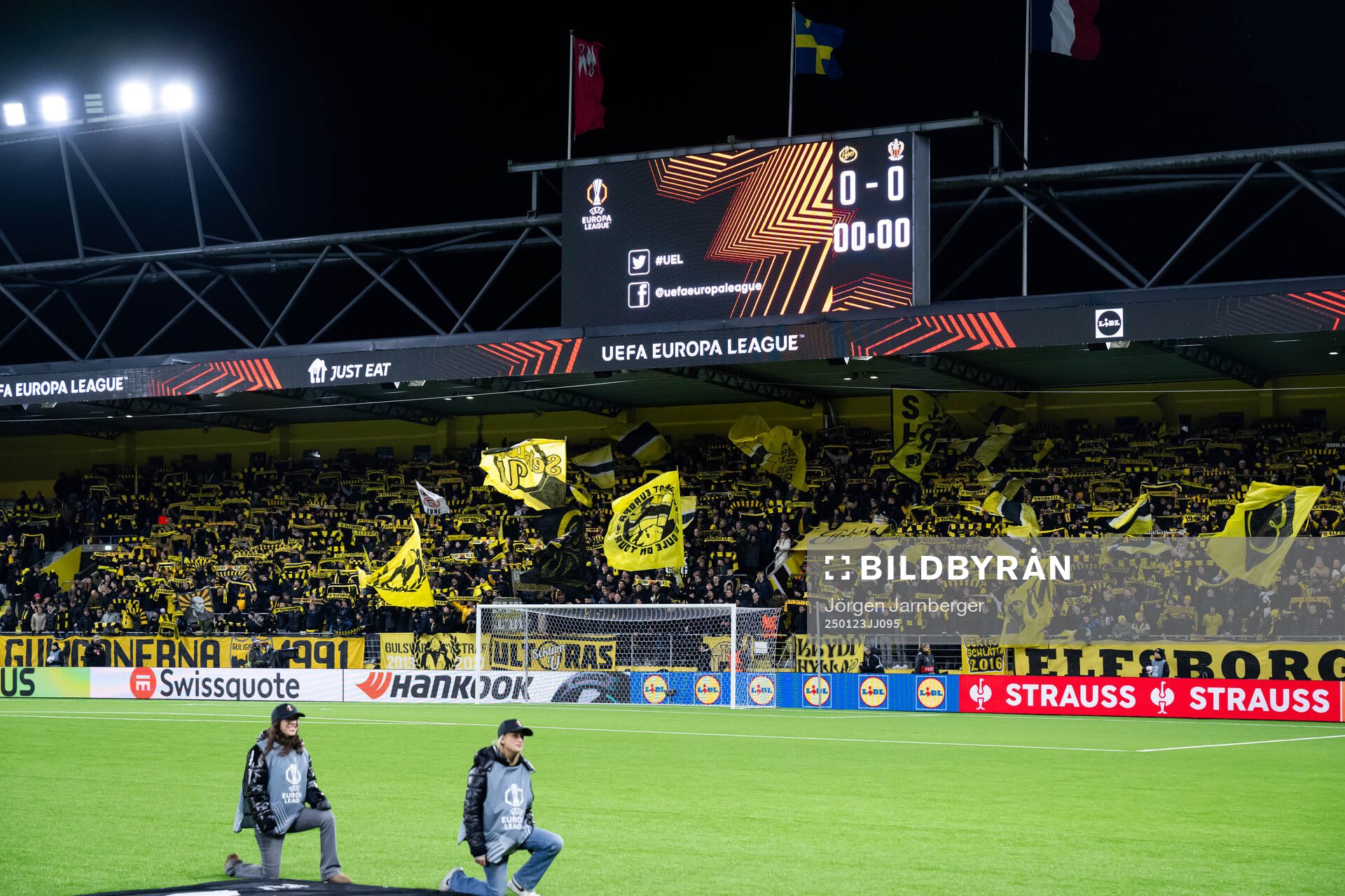 Spectators in the stands