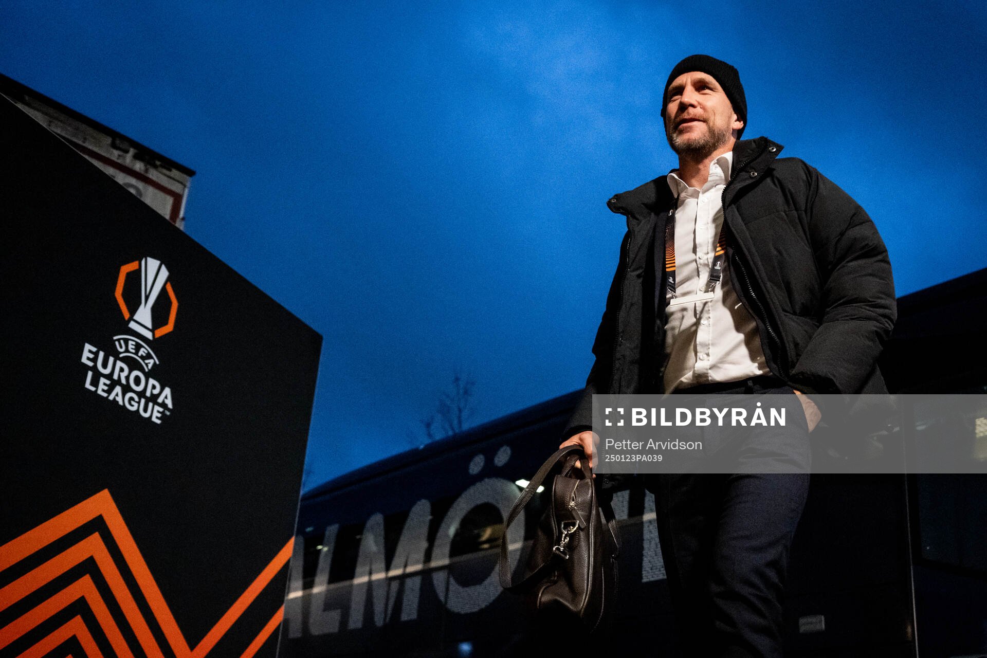 Head coach Henrik Rydström of Malmö FF arrives to the