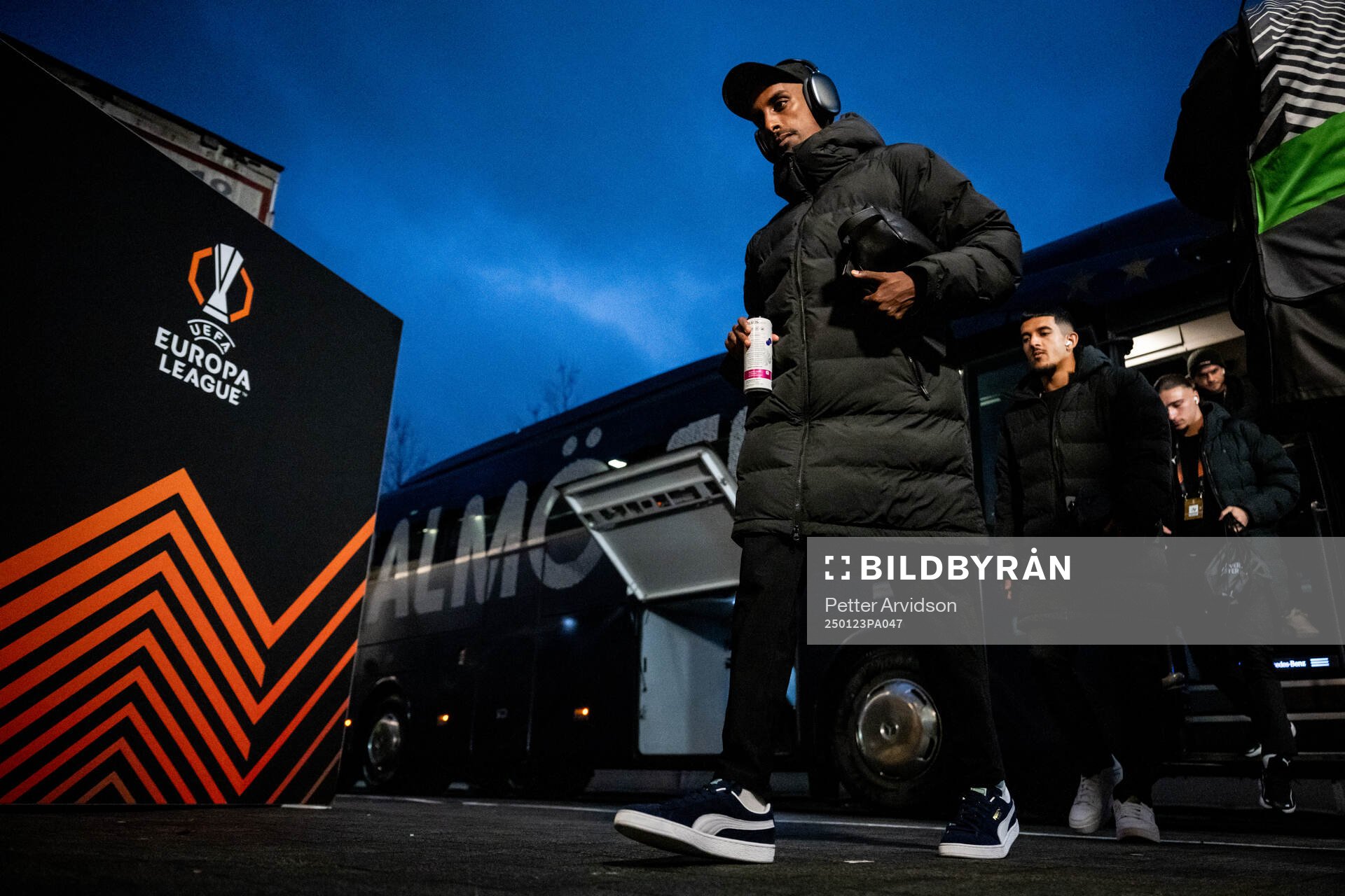 Taha Ali of Malmö FF arrives to the stadium